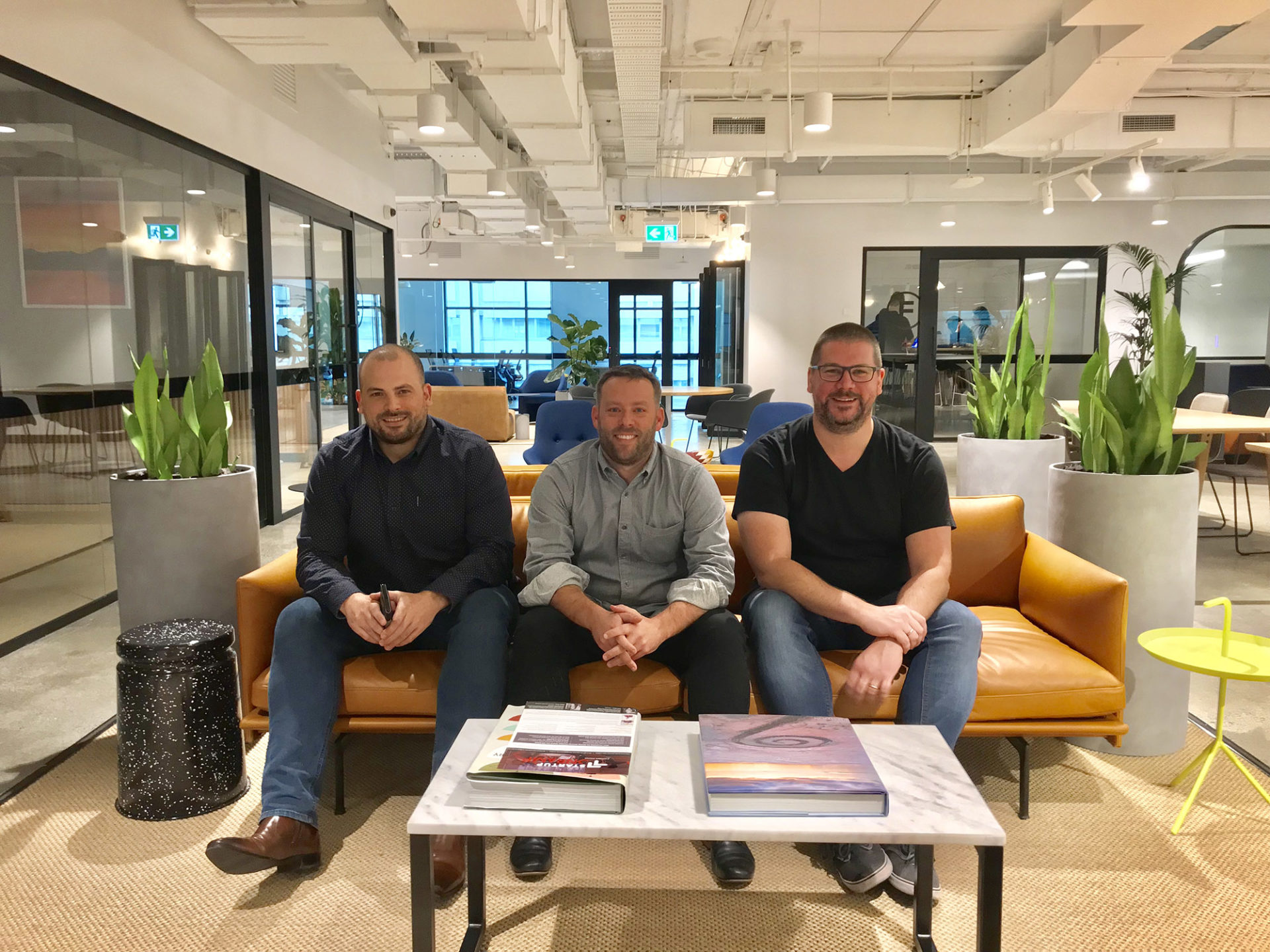 L-R, Mark Wyman, Dave Nixon and Daragh McGrath, Co-Founders of Enablo