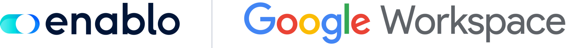 Enablo + Google Full-Colour Wordmarks Lock-up