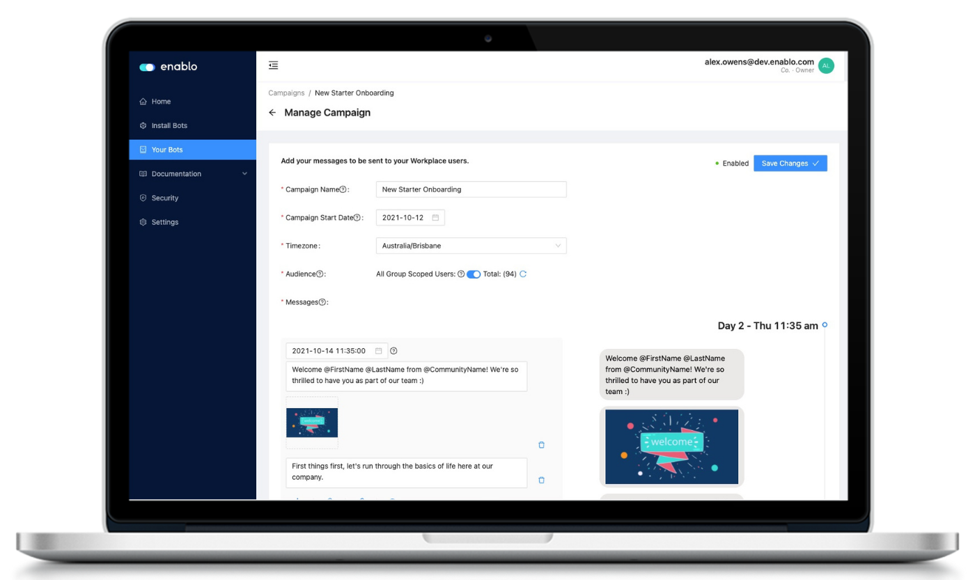 Enablo Platform Bot and Automation